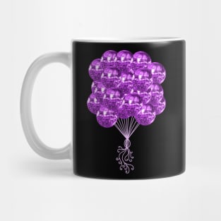 1970's Purple Disco Ball Balloons Mug